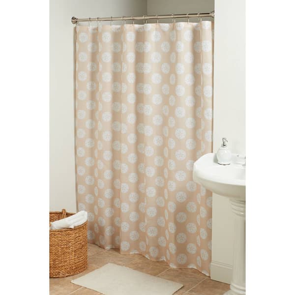 Taupe Sand Dollar 13pc. Shower Curtain Set - image 