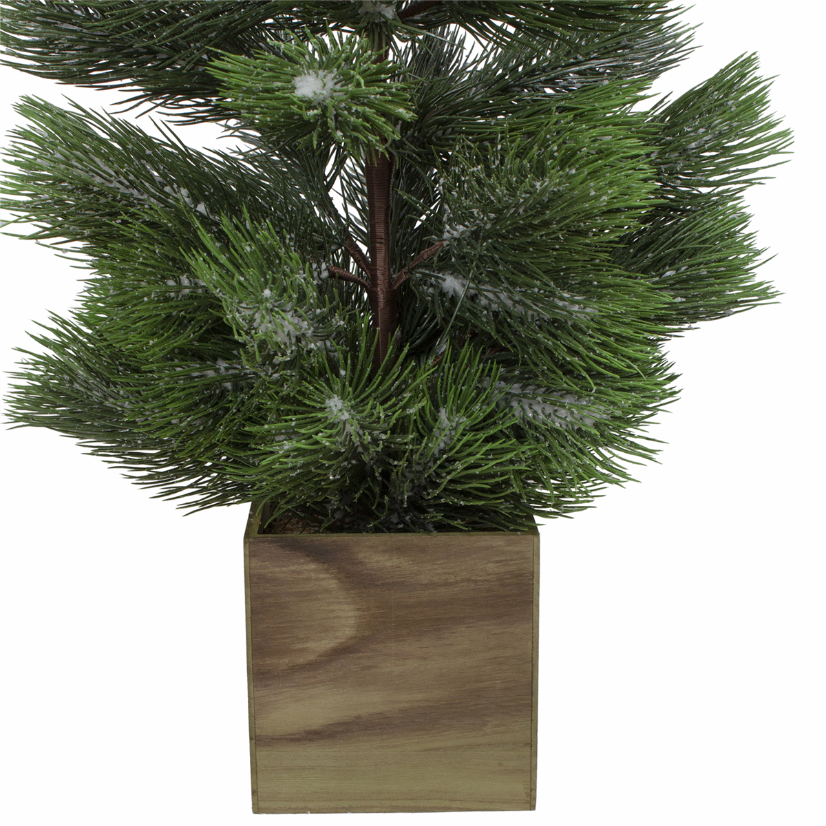 Northlight 3ft. Snowy Pine Christmas Tree in Wooden Pot