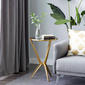 9th & Pike® Gold Modern Aluminum Accent Table - image 6