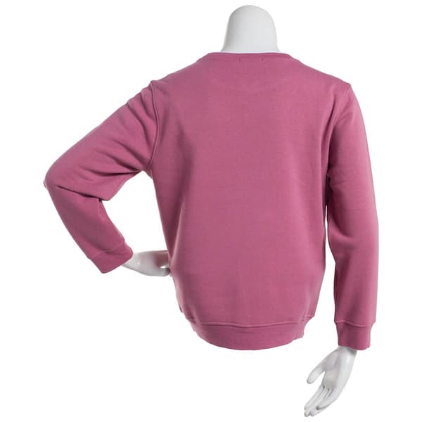 Plus Size Hasting & Smith Embroidered Leaf Bird Sweatshirt