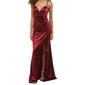 Juniors Emerald Sundae Stretch Satin V Neck Empire Waist Dress - image 3
