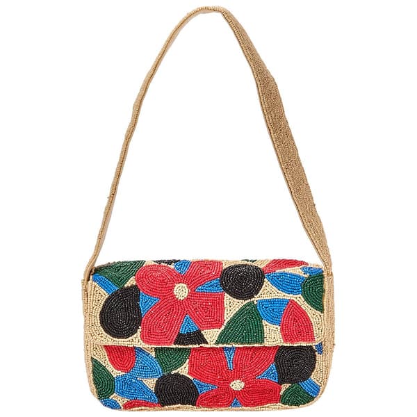 Sol & Mer Floral Beaded Shoulder Bag - image 