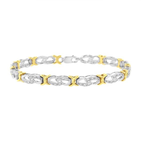 Haus of Brilliance 10kt. Yellow Gold Infinity Bracelet - image 