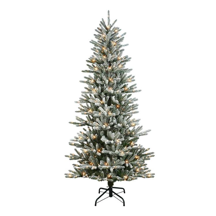 Puleo International 7.5ft. Pre-Lit Spruce Christmas Tree