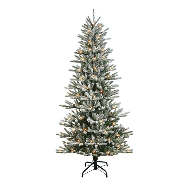 Puleo International 7.5ft. Pre-Lit Spruce Christmas Tree