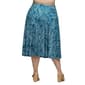 Plus Size 24/7 Comfort Apparel Teal Geometric Pocket Midi Skirt - image 2