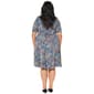 Plus Size Sami & Jo Short Sleeve Keyhole Paisley Seamed Dress - image 2