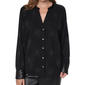 Womens DKNY Long Sleeve Firework Rhinestone Button Front Blouse - image 1