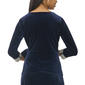 Womens MSK 3/4 Rhinestone Sleeve Velvet Faux Wrap Blouse - image 4