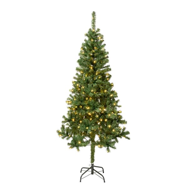National Tree 6ft. Linden Spruce Wrapped Tree w/ 250 LED Lights - image 
