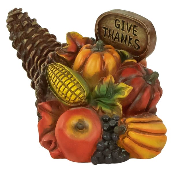 Northlight Seasonal 8.5in. 'Give Thanks' Cornucopia Decor