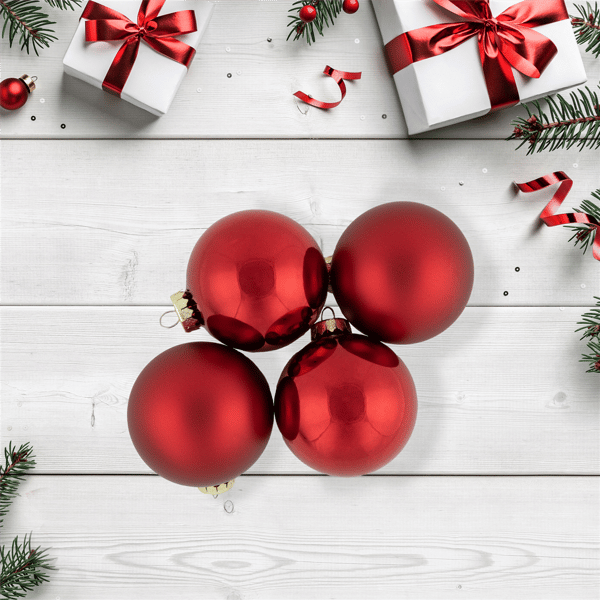 Northlight 72ct. 2-Finish Glass Christmas Ball Ornaments