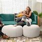 Jaxx Ellis Shearling Faux-Lamb Plush Ottoman Pouf - image 4
