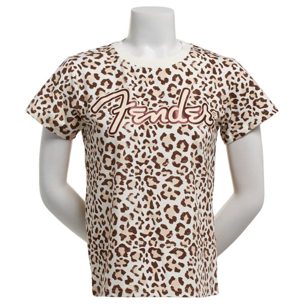 Juniors C-Life Glitter Fender Leopard Boyfriend Tee