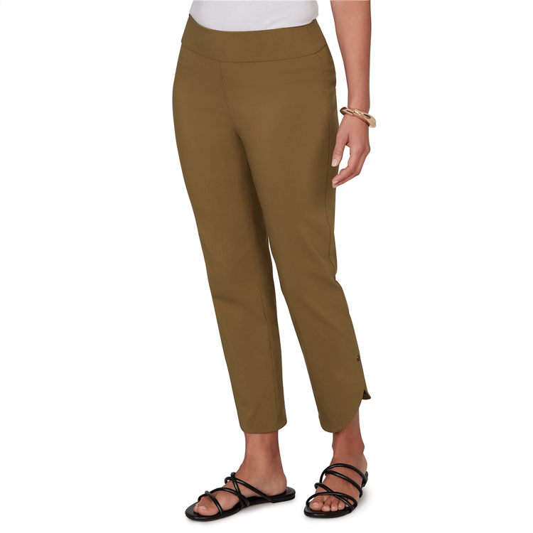 Womens Emaline La Vita Costiera Solid Pull On Straight Leg Pants