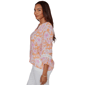 Womens Ruby Rd. Hothouse Florals 3/4 Sleeve Floral Button Blouse - image 4
