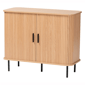 Baxton Studio Lucia Fluted Wood Storage Cabinet - image 1