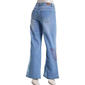 Juniors No Comment Pressed Rhinestone Mid Rise Wide Leg Jeans - image 3