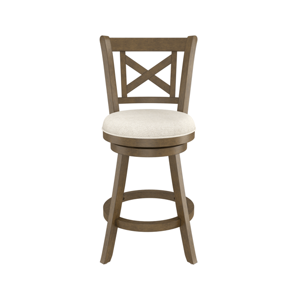 HH2 Home Hamlin Wood Counter Height Swivel Stool