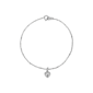 1928 Silver-Tone Small Heart Bracelet - image 1