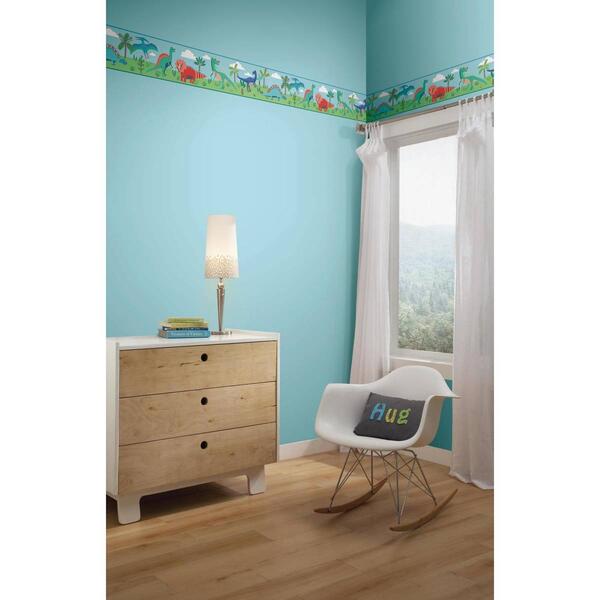 RoomMates&#40;R&#41; Dinosaur Parade Blue Peel & Stick Border - image 