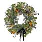 National Tree 28in. Swiss Chic Blue/Champagne Wreath - image 1