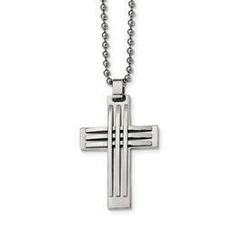 Mens Gentlemen's Classics(tm) Stainless Steel Classic Cross Necklace