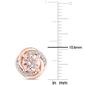 Gemstone Classics&#8482; Rose Gold Diamond Swirl Stud Earrings - image 3