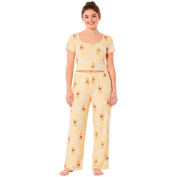 Juniors Centric Brands Short Sleeve Winnie The Pooh Pajama Set