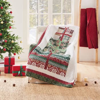 Greenland Home Fashions™ Festive Presents Patchwork Throw Blanket ...