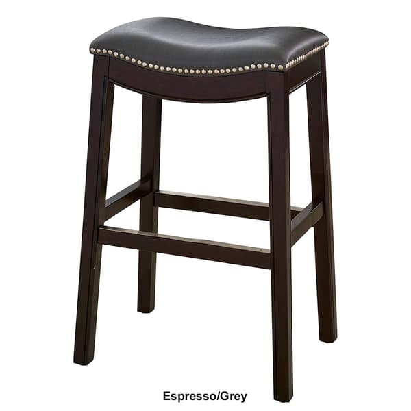 New Ridge Home Goods Julian 30in. Bar-Height Wood Barstool