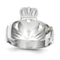 Mens Gold Classics(tm) 14kt. Flat White Gold Claddagh Ring - image 1