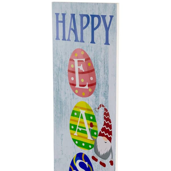 Northlight Seasonal Happy Easter Gnomes & Eggs Porch Board Sign