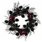 National Tree 22in. Halloween Black Rose Wreath - image 1
