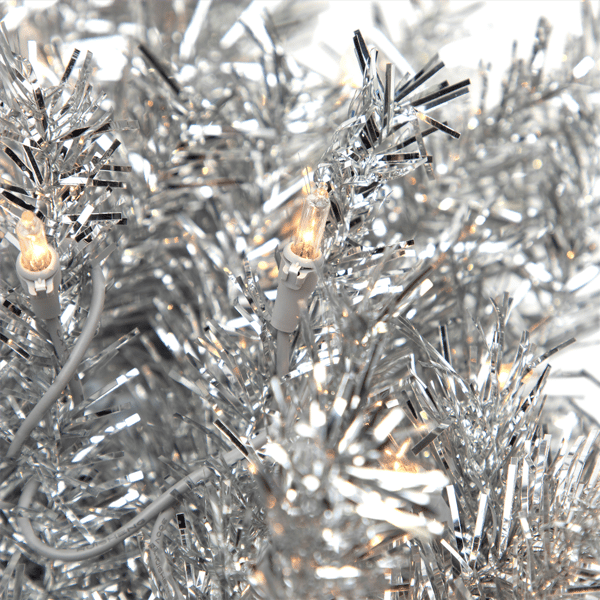 Northlight 36in. Pre-Lit Silver Tinsel Christmas Wreath