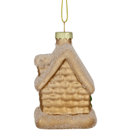 Northlight Snowy Country Cabin Glass Christmas Hanging Ornament