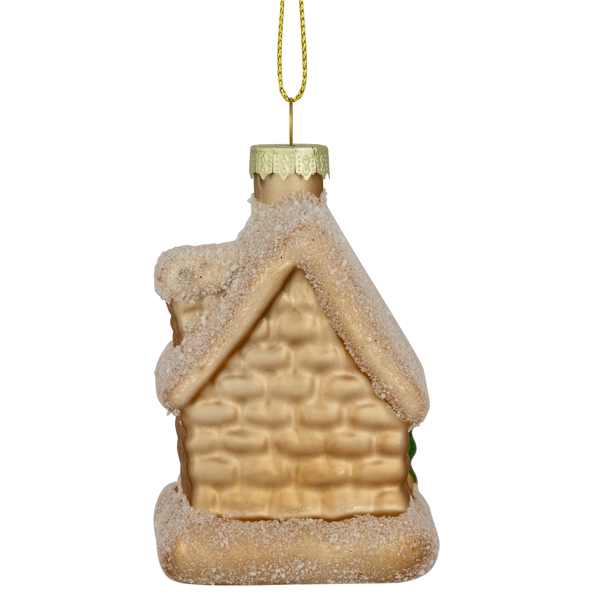 Northlight Snowy Country Cabin Glass Christmas Hanging Ornament