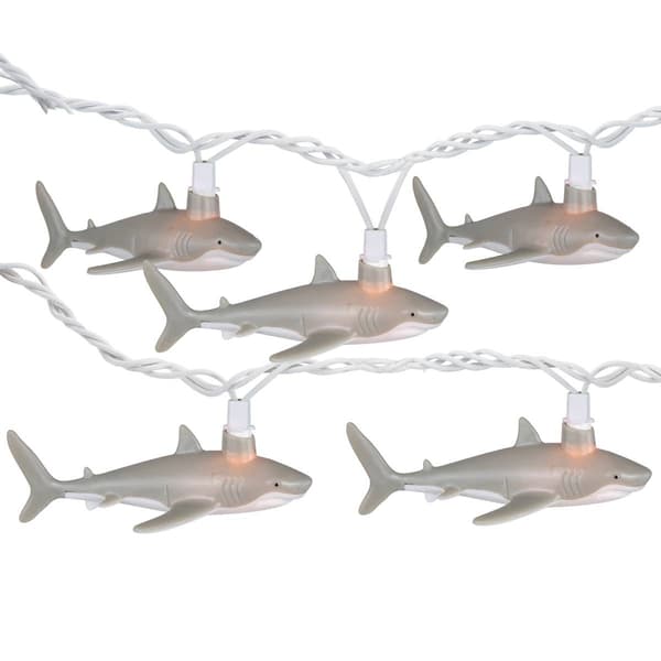 Northlight Seasonal 6ft. Sharks Patio Light Set - image 