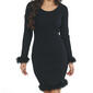 Juniors Almost Famous&#8482; Ballet Neck Feather Hem Mini A-Line Dress - image 3