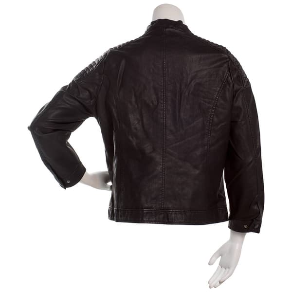 Juniors Plus Snobbish Faux Leather Biker Jacket
