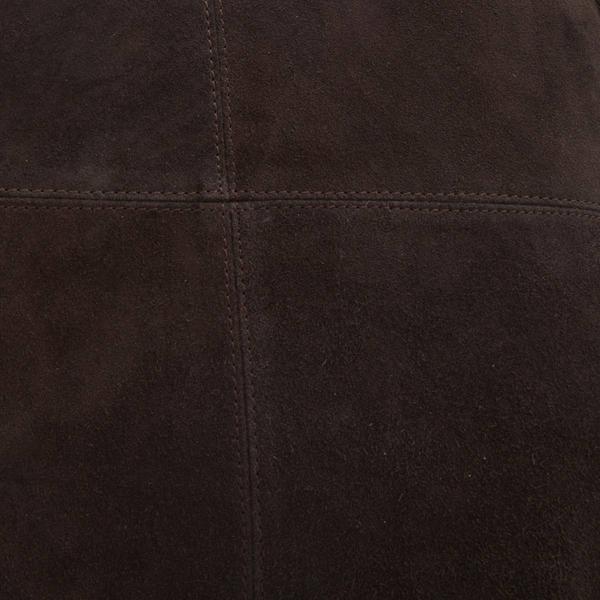 9th & Pike® Rustic Leather Pouf Ottoman