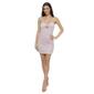 Juniors Jump Glitter Shear Jersey Knot Front Cut-Out Sheath Dress - image 1