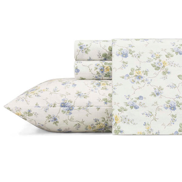 Laura Ashley(R) Le Fleur Flannel Sheet Set - image 