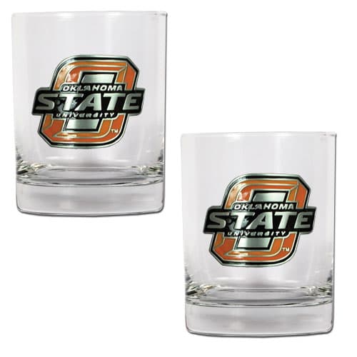 NCAA Oklahoma State Cowboys 2pc. Rocks Glass Set - image 