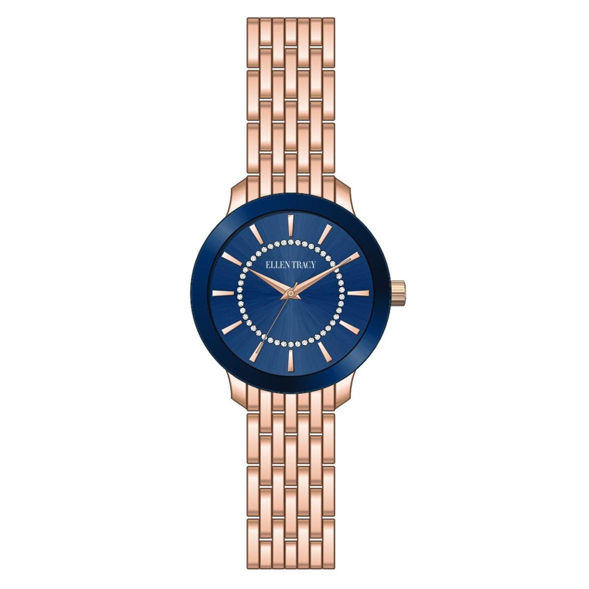 Womens Ellen Tracy 32mm Bezel Bracelet Watch - ET5435RG