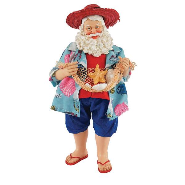 Santa's Workshop 10in. Beach Party Santa with Posable Arms - image 