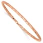 Gold Classics&#40;tm&#41;14kt. Rose Gold Polished Textured Bangle Bracelet - image 1