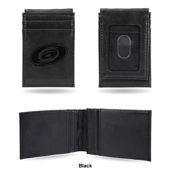 Mens NHL Carolina Hurricanes Faux Leather Front Pocket Wallet