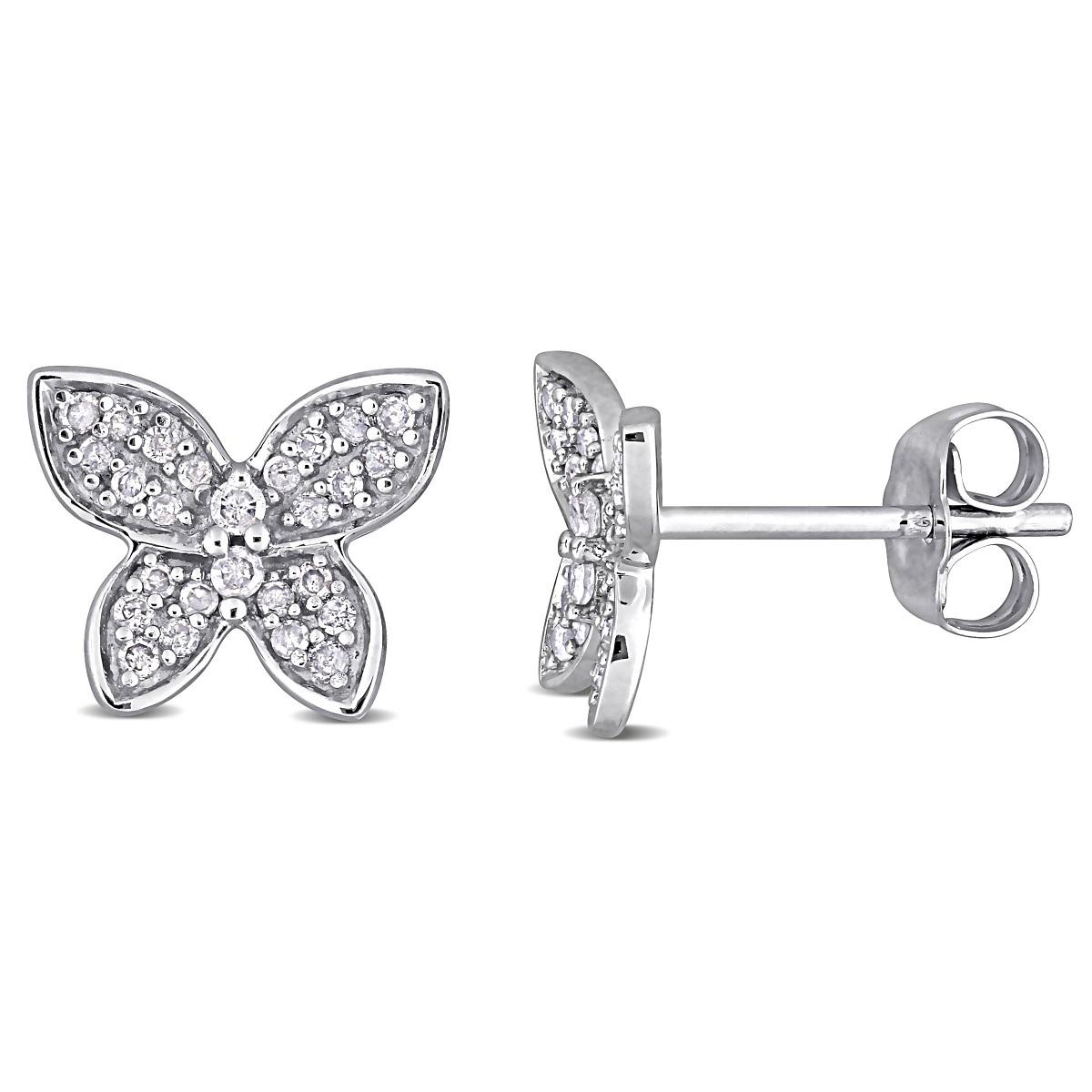 Diamond Classics™ 10kt. White Gold Butterfly Earrings