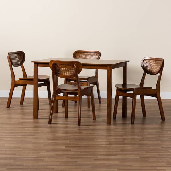 Baxton Studio Jeriah Mid-Century Modern 5pc. Dining Set